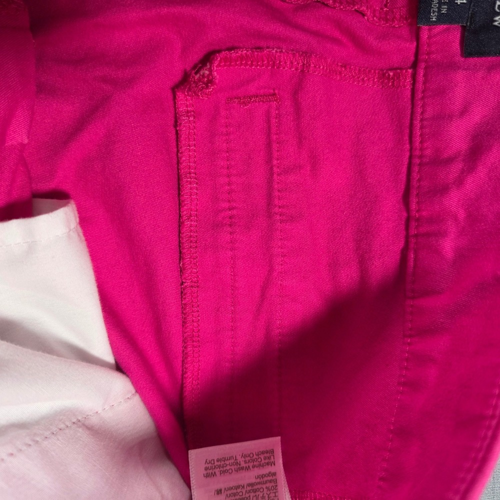 J.Crew Womens Hot Pink Stretch Cotton Chino Shorts Size 4 Fuchsia Mid Rise 9in - Picture 7 of 9